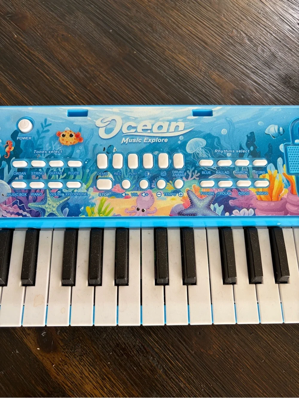 Ocean-Themed Kids Keyboard Piano - Blue